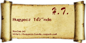 Hugyecz Tünde névjegykártya