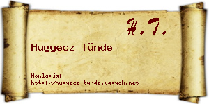 Hugyecz Tünde névjegykártya
