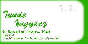 tunde hugyecz business card